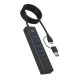 ICY BOX IB-HUB1737-C3 USB 3.2 Gen 1 (3.1 Gen 1) Type-C 5000 Mbit/s Black