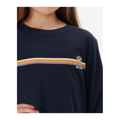5. RIP CURL Melting Wave Long Sleeve T-shirt -Girl Navy Blue