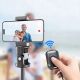 4. Tech-Protect L03S Bluetooth selfie stick with remote control, tripod up to 148cm and head 180 - black