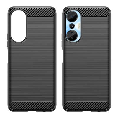 8. Carbon Case case for Infinix Hot 20S flexible silicone carbon cover black