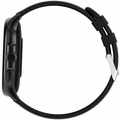 7. GRAVITY GT12-1 Women's Smartwatch Black Silicone Strap + Black Bracelet