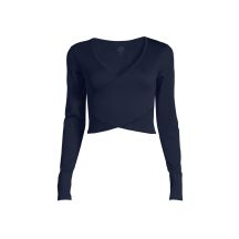 CASALL Seamless Rib Wrap Longsleeve core blue T-shirt