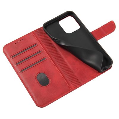 6. Wallet Case with Stand for iPhone 15 Pro Max Magnet Case - Red