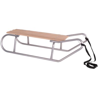6. Two-Person Metal Sled, Silver