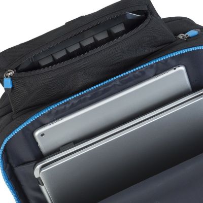 6. RIVACASE BACKPACK FOR LAPTOP FOR GAMERS 17.3" BORNEO, BLACK, GAMING, MADE OF WATERPROOF MATERIAL