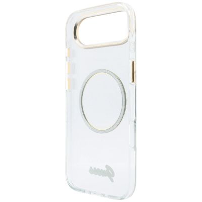 8. Guess IML Script Metal MagSafe Case for iPhone Air - Clear