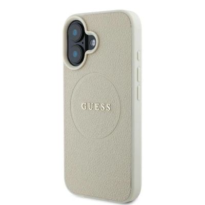 2. Guess Grained Ring MagSafe case for iPhone 16 - beige