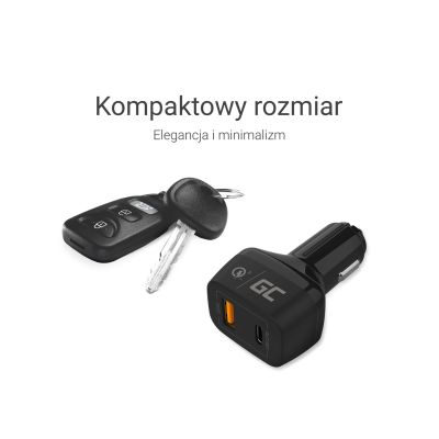 3. GREEN CELL USB-C CAR CHARGER 30W PD + USB