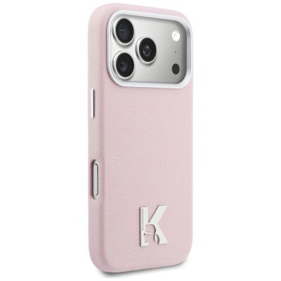 4. Karl Lagerfeld Karl Head Logo MagSafe Case for iPhone 17 Pro Max - Pink