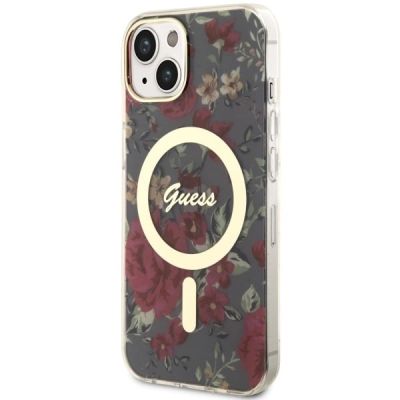 2. Guess GUHMP14MHCFWSA iPhone 14 Plus 6.7" green/khaki hardcase Flower MagSafe