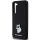 6. Karl Lagerfeld Silicone Choupette Metal Pin case for Samsung Galaxy S23+ - black