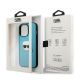 8. Karl Lagerfeld KLHCP13XPKMB iPhone 13 Pro Max 6,7" niebieski/blue hardcase Leather Ikonik Karl`s Head Metal