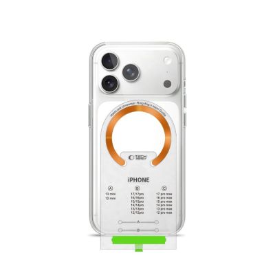 4. Tech-Protect MMP-210 MagSafe 2-Pack Magnetic Ring - Orange / Black