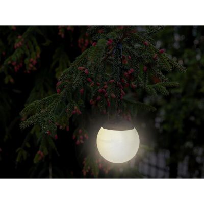 36. SOLAR LAMP PLASTIC BALL HANGING WITH CLIP 10X30CM