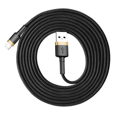 5. Baseus Cafule USB-A / Lightning 1.5A QC 3.0 cable 2 m - black and gold
