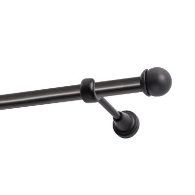 SINGLE CURTAIN POLE Ø 19 MM BLACK 160 CM KNOB MAX KOWALSKI