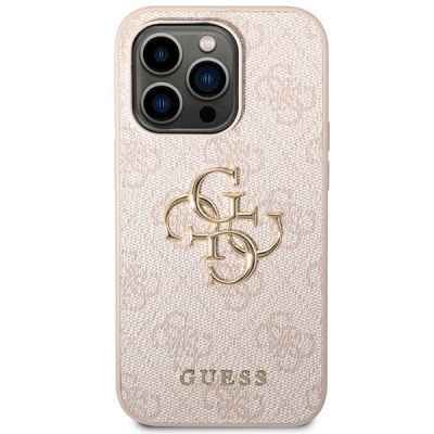 3. Guess 4G Big Metal Logo case for iPhone 15 Pro - pink