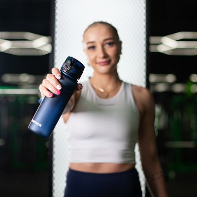 40. Meteor 650 ml navy blue sports bottle