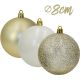 3. DECORATIVE PLASTIC SHATTER-RESISTANT BAUBLES 6 PCS 80 MM NOELLE