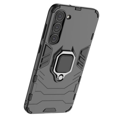 10. Ring Armor case for Samsung Galaxy S23+ armored cover magnetic holder ring black