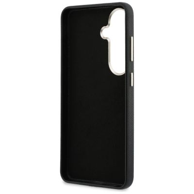 7. Guess Grained Big 4G Metal Logo case for Samsung Galaxy S26 - black