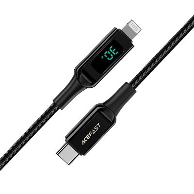 3. Acefast cable MFI USB Type C - Lightning 1.2m, 30W, 3A black (C6-01 Black)