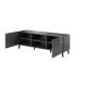 6. ABETO TV cabinet 150x42x52 graphite/glossy graphite