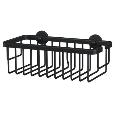 TESA MOON BLACK Aluminum Wall-mounted Shower Basket