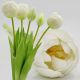 12. BOUQUET OF 5 WHITE PEONY TULIPS 39 CM LIFE-LIKE SPRING DECORATION