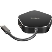 D-Link DUB-M420 Thunderbolt 3 Wired Docking Station Aluminum, Black