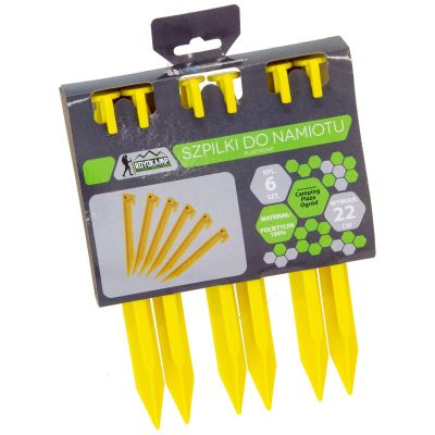 9. TENT PEGS 22 CM SET 6 PCS PLASTIC ENERO CAMP
