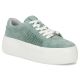 5. Women's leather sneakers openwork green Filippo DP7520/26