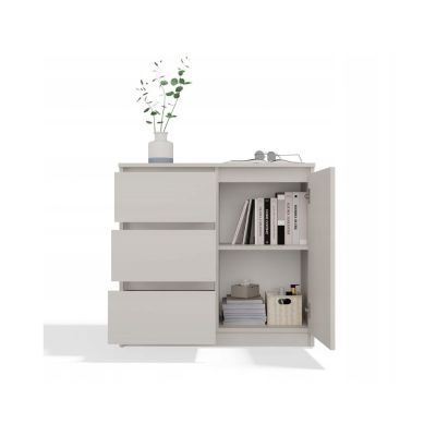 8. Chest of Drawers 1 Door 3 Drawers Cashmere Set
