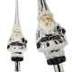 4. CHRISTMAS TREE TOP 28CM GLASS SILVER SANTA CLAUS