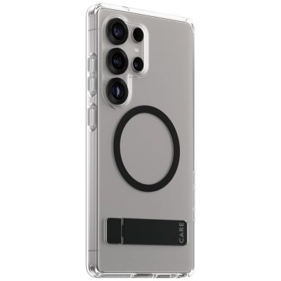 2. CARE by PanzerGlass Feature Black Kickstand & QI Case for Samsung Galaxy S25 Ultra - Transparent
