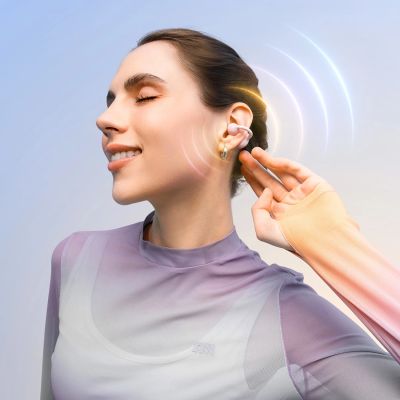 8. OWS Baseus Bass BC1 Earphones with Clip - Pink