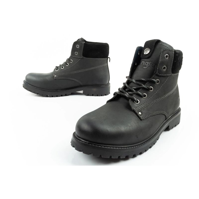 8. Wrangler Arch men's shoes Chelsea boots elegant ankle boots natural leather black