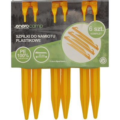 11. TENT PEGS 22 CM SET 6 PCS PLASTIC ENERO CAMP