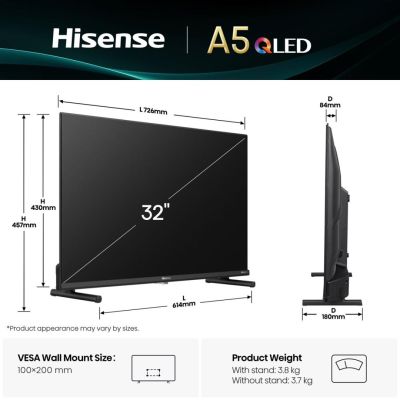 6. Hisense 32A5Q 81.3 cm (32") Full HD Smart TV Wi-Fi Black
