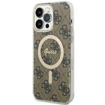 Guess IML 4G MagSafe Case for iPhone 15 Pro Max - Brown