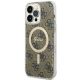 Guess IML 4G MagSafe Case for iPhone 15 Pro Max - Brown