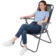 16. CAMPING CHAIR WITH ARMRESTS 61x66x65-108CM FOLDING DARK GRAY ENERO CAMP - 2nd QUALITY