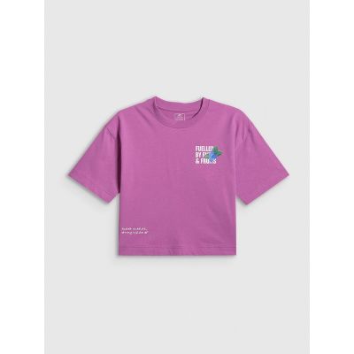 7. Loose T-shirt with a girl's print 4F 4FJRSS26TTSHF3827-51S