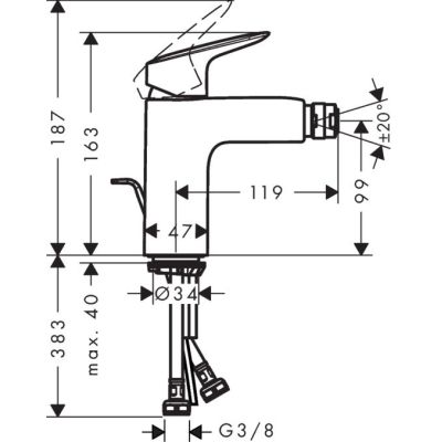 2. Logis 71200000 bidet set with drain