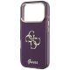 6. Guess IML 4G Script Metal case for iPhone 17 Pro / 18 Pro - burgundy