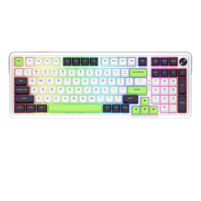 9. REDRAGON K686WBG-RGB-MAX Eisa Max Keyboard USB + RF Wireless + Bluetooth White, Black