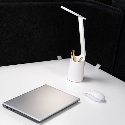 7. Modern LED desk lamp Activejet FUTURE white with built-in rechargeable battery