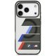 3. BMW M IML Metal Buttons Tricolor Lines MagSafe Case for iPhone 17 Pro Max - Gray