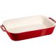12. Staub Rectangular Ceramic Platter - 4.5 Liters, Red