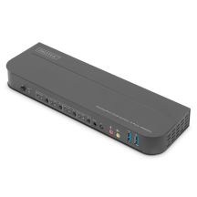 Digitus KVM Switch, 4-port, 4K 60 Hz, 4 x DP in, 1 x DP/HDMI out